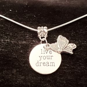 Live Your Dream 18" \ .925 Sterling Silver Necklac